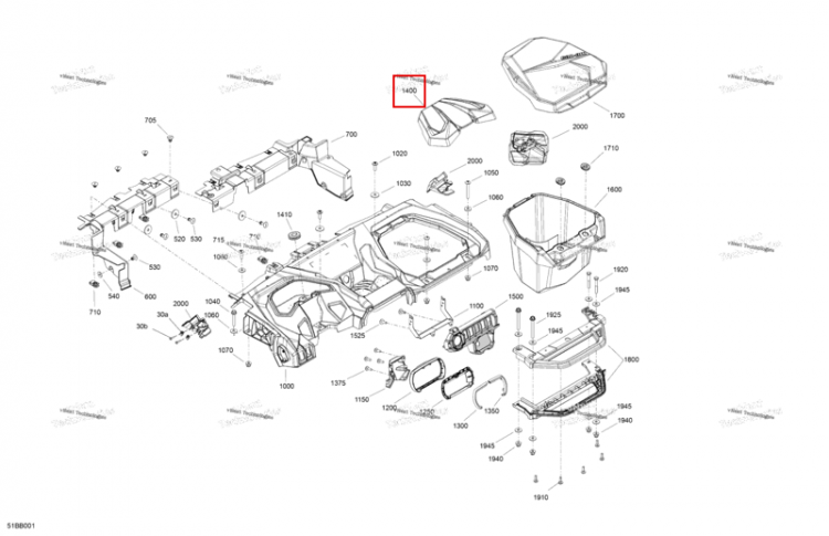 Storage крышка Can-Am Commander 1000R EFI DPS (2022) (707901114)