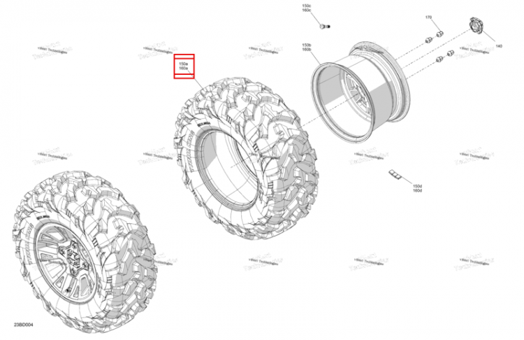 Шина 28 X11 R14 Can-Am Commander MAX 1000R EFI XT (2024) (705503181)