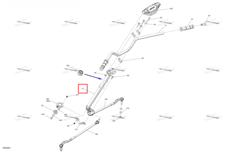 Рулевая колонка Can-Am Outlander 4x4 STD 500 (2025) (709402740)