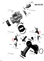 Топливный рейлинг Can-Am Outlander MAX 800 XT (2008) (420874900)