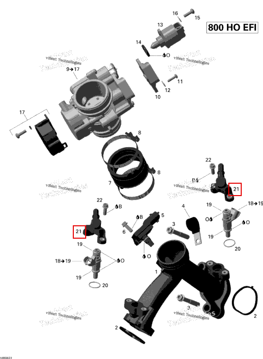 Топливный рейлинг Can-Am Outlander MAX 800 XT (2008) (420874900)