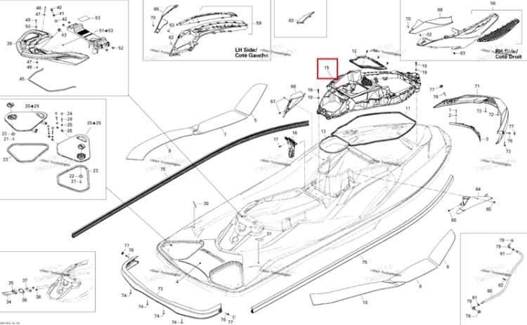 Передний блок Sea-Doo GTX 215 (2012) (291003017)