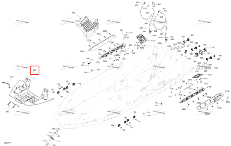 Панель Sea-Doo RXP 300 (2020) (292002397)