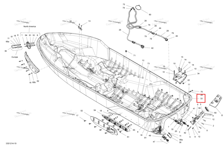 Шланг 6 мм Sea-Doo RXT-X 260 RS (2012) (275500446)