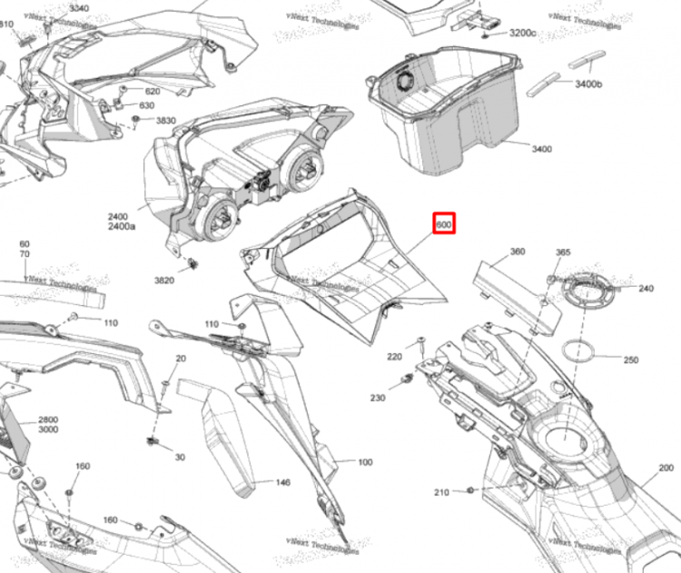 517307441 Панель спидометра Ski-Doo