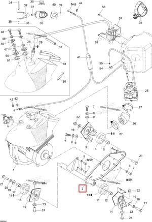 Двигатель опора Paint Ski-Doo 512059034