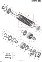 420281935 Комплект дисков сцепления для трициклов Can-Am Spyder 991 SE5 2008-2016" 420281935