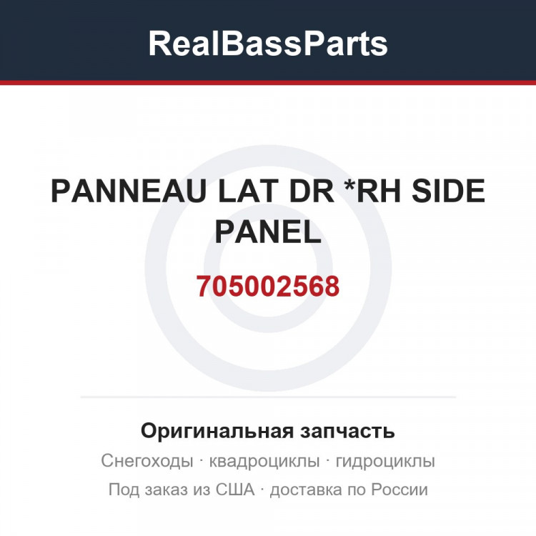 705002568 PANNEAU LAT DR *RH SIDE PANEL