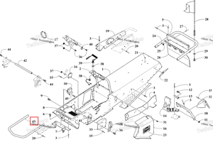 Чёрный передний бампер Ski-Doo 6706-274