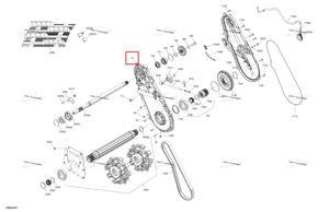 Глубокий чёрный цепь Case в сборе Ski-Doo 504154580