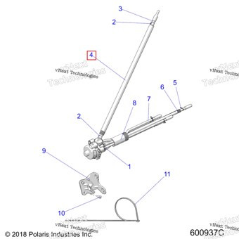 8360088-37 TUBING CONVOLUTED NO SLIT 37 см