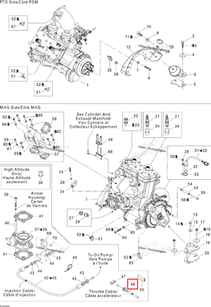 Трос газа Sea-Doo 277001416