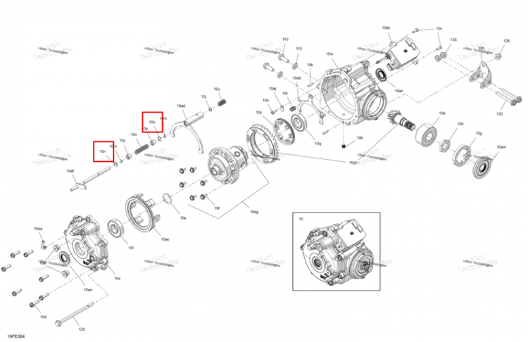Кольцо внутренний Spiral корпус Can-Am Outlander 4x4 XT 1000R (2025) (715900720)