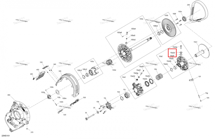 Interior шкив ролик Ski-Doo Expedition 900 ACE SE (2024) (417224875)