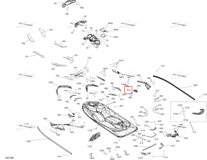 Белый правый COSMETIC Sea-Doo 291004501