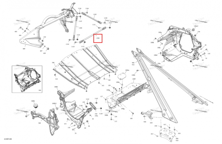 Center колонка опора Ski-Doo Skandic SE 900 ACE (2026) (518329906)