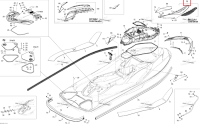 Правый передний крышка в сборе Sea-Doo GTX 215 (2012) (291003508)