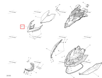 Передний COSMETIC модель красный / чёрный Sea-Doo RXP (2016) (269502218)
