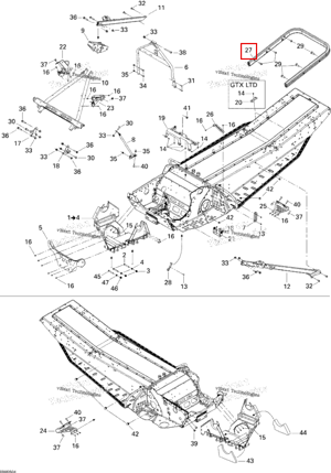 Задний бампер GTX LTD Ski-Doo 518324507