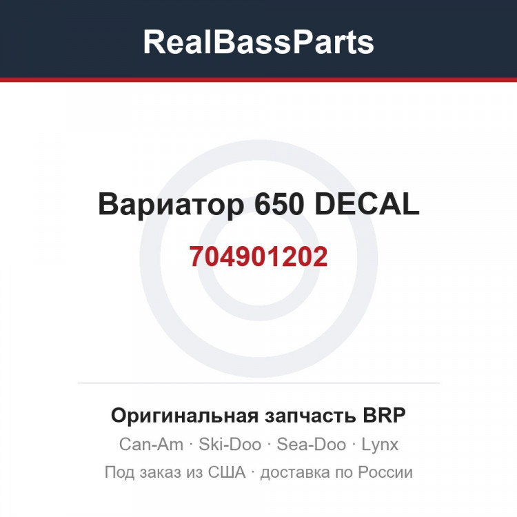 704901202 Вариатор 650 DECAL