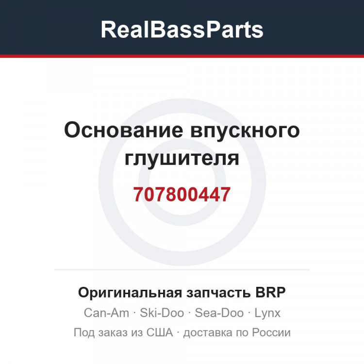 707800447 Основание впускного глушителя