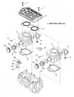 FL-1300 Гильза 73 mm La Sleeve для снегоходов Polaris 550 3089934/3090388