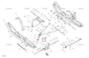 Платиновый серебристый правый лыжа Leg 8.5 модель MANTA зелёный Ski-Doo 505075406