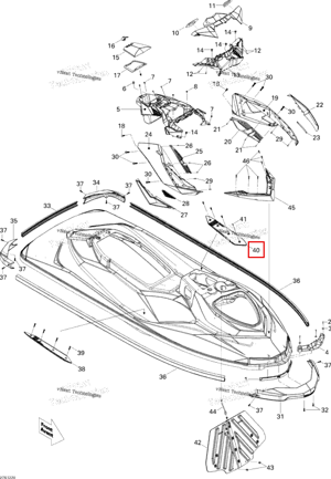 Левый подножка Sea-Doo 291003638