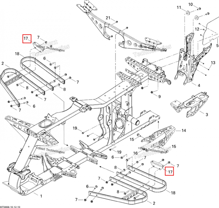 Опора Can-Am Outlander MAX 800 XT (2008) (705201535)