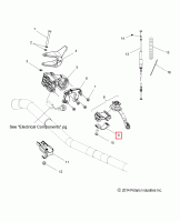 Крепление выключателя двигателя RMK-> 13 Polaris MNT-AUX SHUT-OFF LOWER 5439575