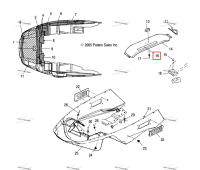 Наклейка двигатель и вариатор CPSC Polaris Widetrak LX (2006) (7075350)