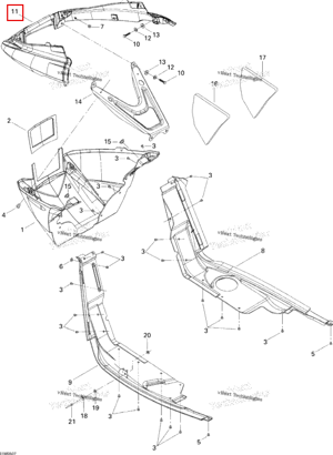 Бампер синий Labrador Ski-Doo 502006717