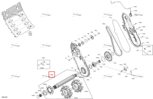 Приводной ось в сборе g Ski-Doo 504154543