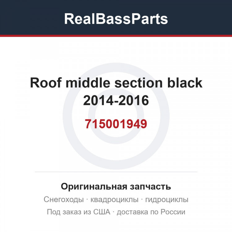 715001949 Roof middle section black 2014-2016
