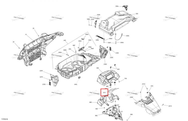 Поролон Can-Am Outlander 4x4 DPS 700 (2025) (705015852)