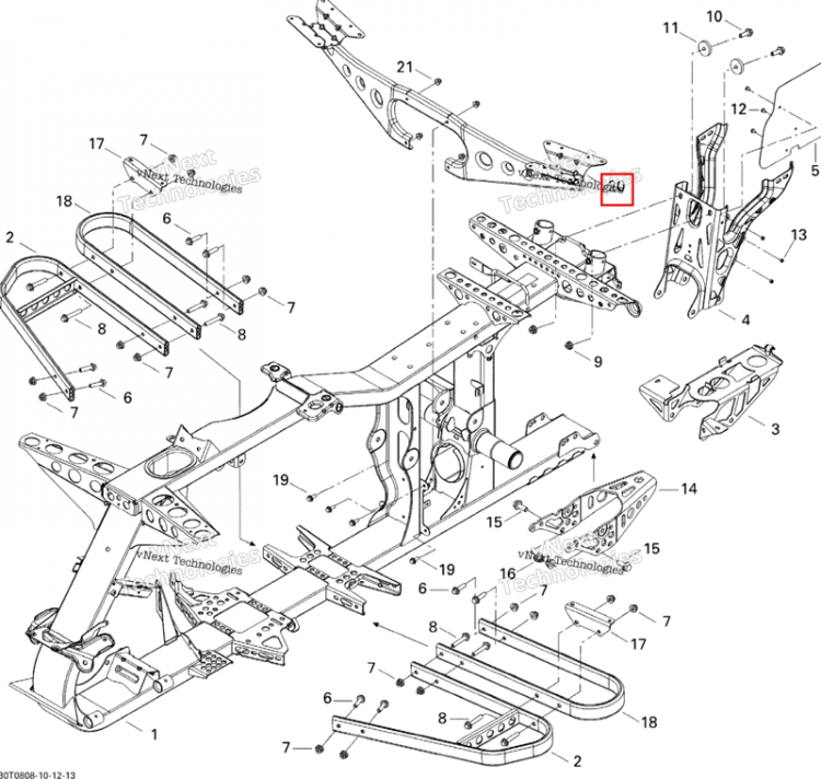 Diagonal распорка Can-Am Outlander MAX 800 XT (2008) (705201094)