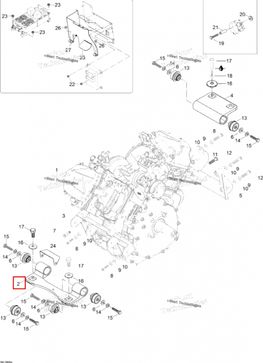 Передний опора Ski-Doo Expedition TUV V800 4-TEC (2009) (605353705)