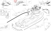 Левый верхний корпус крышка крышка Sea-Doo GTX 215 (2012) (291003515)
