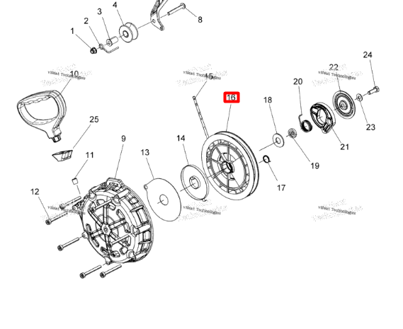 3023303 Шкив стартера ручного Polaris 850