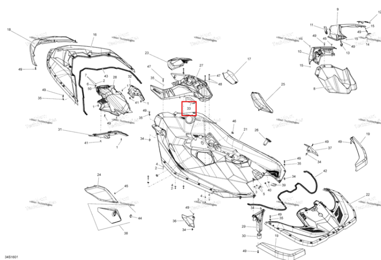 Крышка Sea-Doo Spark (2016) (291003702)