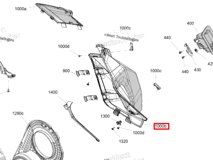 517308535 Панель правая G5 Ski-Doo