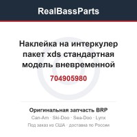 704905980 Наклейка на интеркулер пакет xds стандартная модель вневременной черный