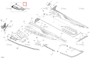 Глубокий чёрный шасси тоннель блок 137 b Ski-Doo 415130666