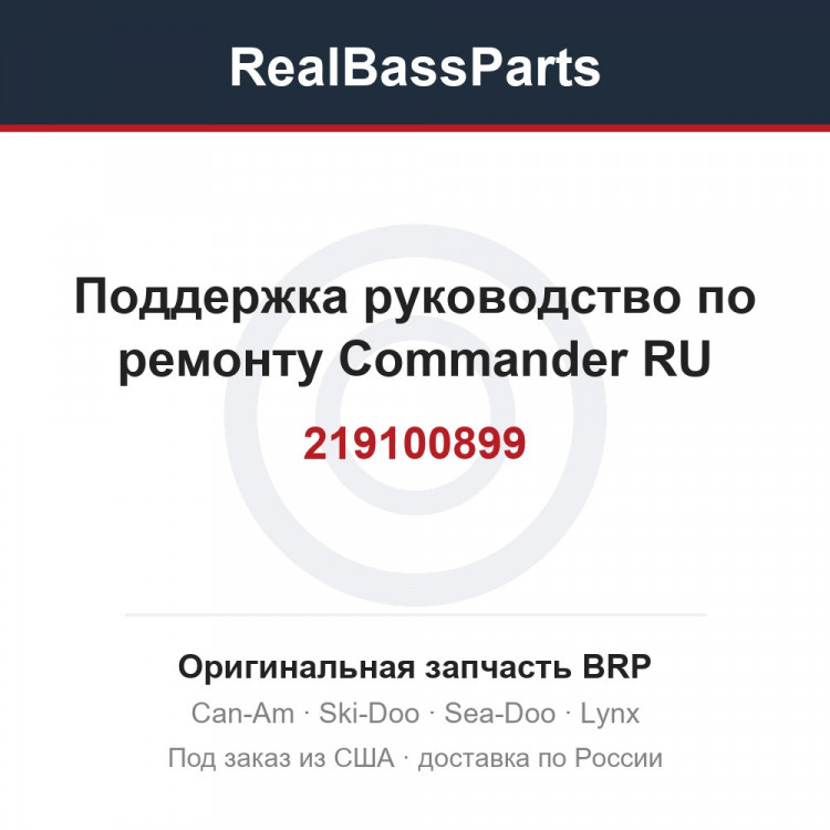 219100899 Поддержка руководство по ремонту Commander RU