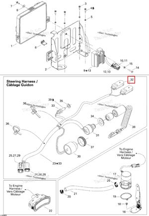 Выключатель START / STOP в сборе Sea-Doo 278001933