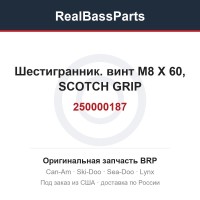 250000187 Шестигранник. винт M8 X 60, SCOTCH GRIP