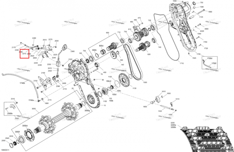Actuating тяга в сборе Ski-Doo Expedition 850 E-TEC SE (2024) (504154245)