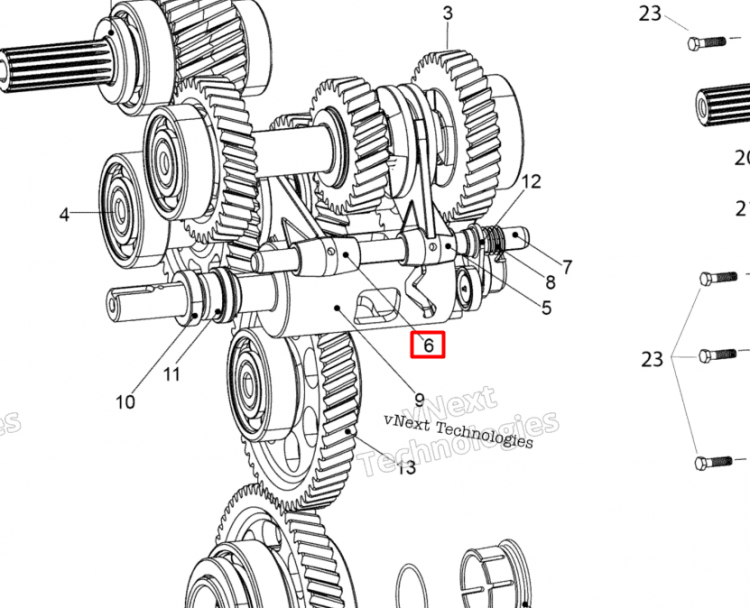 619230015 Вилка задней передачи Ski-Doo