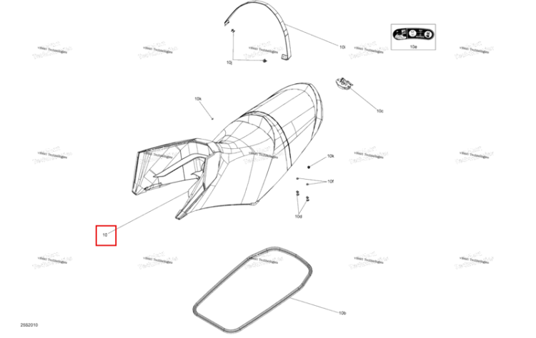 Jungle зелёный сиденье 2 Passengers модель Jungle зелёный Sea-Doo RXP 300 (2020) (269003372)