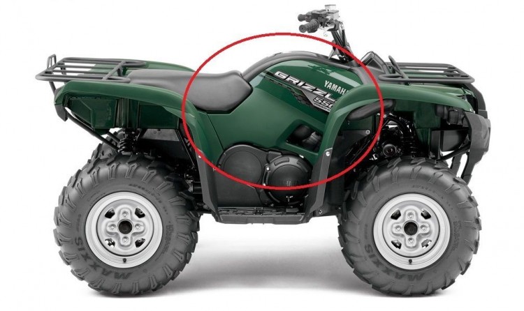 Облицовка правая зеленая Yamaha Grizzly 700/550 1HP-F1721-00-00